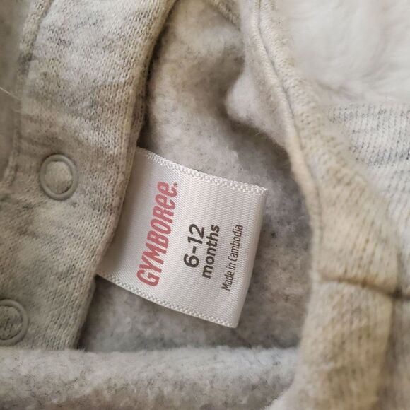 Baby Girls Vintage Gymboree Pink & Grey Leopard Sweatshirt Tunic Top Size 6-12m - Picture 3 of 3